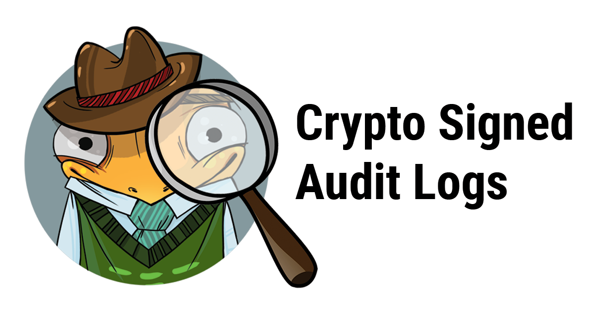 crypto signed audit logs