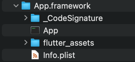 Snapshots can be identified by the flutter_assets folder located with the appâ€™s binary on iOS.