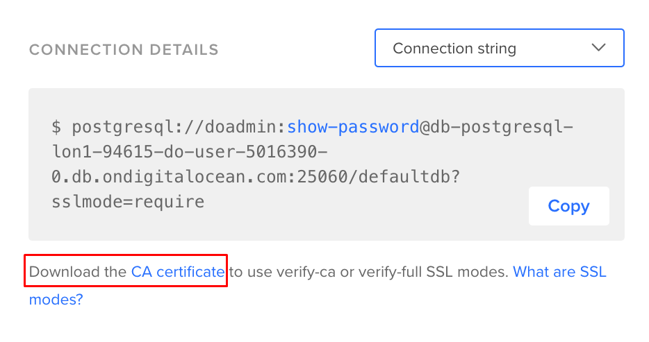 Acra on digital ocean certificate